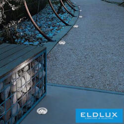 ELDLUX Taposólámpa LED 12w 1450lm 6500k 30° IP67 acél Ø160-Ø146x92mm (ES08-12F)