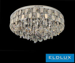 ELDLUX Kristály Üveg Mennyezeti Lámpa Króm LED 22×5W 4000k IP20 ∅800x390mm (C8865-22)