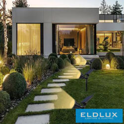 ELDLUX Solarlámpa fűbe szúrható 3.7V-2000mAH 5.5V-3W 200lm 3000k IP65 fekete (SO-GD-C)