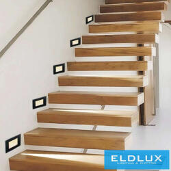 ELDLUX süllyesztett LED lámpatest PIR 1.3w 25lm 3000k 3m-120°-45sec IP20 fekete (XGGYD-001NC) - moretti