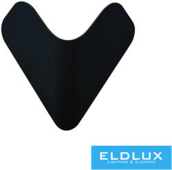 ELDLUX fali lámpa LED 12w 1000lm 6500k IP65 200×170×88mm fekete (ES61-NF)