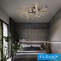 ELDLUX GLOSSY kristályüveg mennyezeti lámpa króm 49W 4000K (C99085-8-3)
