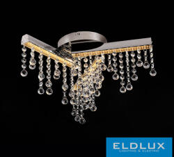 ELDLUX GLOSSY kristályüveg mennyezeti lámpa króm 15W 4000K (C99085-3-1) - moretti