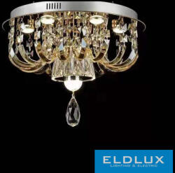 ELDLUX ELDSUN kristályüveg mennyezeti lámpa króm LED 28W CCT (C89513-450)