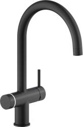 Nobili Baterie de bucatarie Nobili Sorgente Frizza & Bolle LV0K133/AIOBM, apa filtrata, apa clocotita si carbogazoasa, conectivitate WiFi, Negru mat (LV0K133/AIOBM)