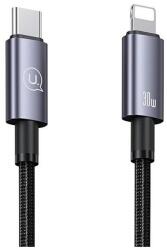 USAMS SJ679USB01 25cm Type-C - Lightning sötétszürke adat- és töltőkábel (SJ679USB01)