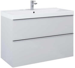 AREZZO design Alsó szekrény, AREZZO design MONTEREY 100 cm-es alsószekrény 2 fiókkal Matt Szürke színben, szif - mozaikkeramia
