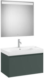 Roca Komplett bútor, Roca Ona A851701513 Unik mosdó+mosdószekrény középső medencével, Eidos tükör, matt - mozaikkeramia