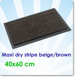 Ecomat Lábtörlő, Maxi Dry Stripe Beige/Brown 40x60 cm