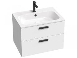 RAVAK Alsó szekrény, Ravak Chrome II SD 70 fehér, fekete fogantyúval 152 mm X000001745 - mozaikkeramia