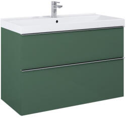 AREZZO design Alsó szekrény, AREZZO design MONTEREY 100 cm-es alsószekrény 2 fiókkal Matt zöld színben, szifonk - mozaikkeramia