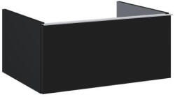 AREZZO design Alsó szekrény, AREZZO design MONTEREY 60 cm-es alsószekrény 1 fiókkal Matt fekete színben, szifon - mozaikkeramia