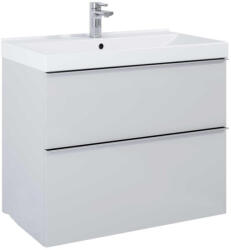 AREZZO design Alsó szekrény, AREZZO design MONTEREY 80 cm-es alsószekrény 2 fiókkal Matt Szürke színben, szifon - mozaikkeramia