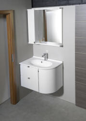 SAPHO Fürdőszobabútor felső szekrény, Sapho PULSE 75x80x17 bal fehér PU077L - mozaikkeramia