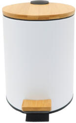 SAPHO Szemetes, Sapho AQUALINE BAMBUS szemetes, 5l, 205x260mm, fehér/bambusz BI007