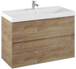 AREZZO design Alsó szekrény, AREZZO design MONTEREY 100 cm-es alsószekrény 2 fiókkal, Canela tölgy színben, szi - mozaikkeramia