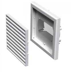 Vents MV 100 VUs Műanyag szellőzőrács gravitációs zsaluval szúnyoghállóval (MV100VUS_ABS) (3290)