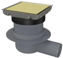 Deante Padlóösszefolyó, Deante megfordítható padlóösszefolyó, szálcsiszolt arany KOS_R01D