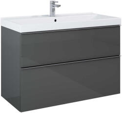 AREZZO design Alsó szekrény, AREZZO design MONTEREY 100 cm-es alsószekrény 2 fiókkal Mf. antracit színben, szif - mozaikkeramia