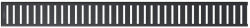 Alcadrain Padlóösszefolyó rács, AlcaPlast Pure Black 850 mm PURE-850BLACK