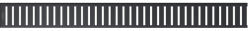 Alcadrain Padlóösszefolyó rács, AlcaPlast Pure Black 750 mm PURE-750BLACK