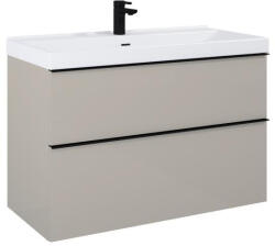 AREZZO design Alsó szekrény, AREZZO design MONTEREY 80 cm-es alsószekrény 2 fiókkal Matt beige színben, szifonk - mozaikkeramia