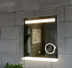 AREZZO design Tükör, AREZZO design LED okos tükör világító polc + kozmetikai tükör 60x80cm - mozaikkeramia