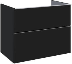 AREZZO design Alsó szekrény, AREZZO design MONTEREY 80 cm-es alsószekrény 2 fiókkal Matt fekete színben, szifon - mozaikkeramia