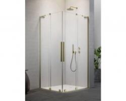 Radaway Furo SL Brushed Gold KDD szögletes szálcsiszolt arany zuhanykabin 80B+80J (10305080-99-01L+10305080-99-01R)