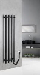 SAPHO Egyenes radiátor, Sapho Papinado elektromos törölközőszárító 26, 3x120 cm, 85 W, matt fekete ER350