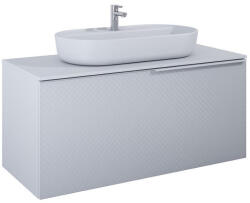 AREZZO design Alsó szekrény, AREZZO design Malibu alsószekrény 120 1 fiók + 1 fiók , matt szürke - mozaikkeramia