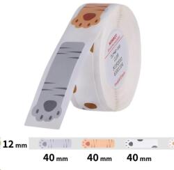 NIIMBOT címkék T A2A78431801, 12x40mm 160db Mancsok a D11, D11-M, D110, D110-H esetében (A2A78431801)