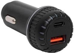 Somogyi Elektronic SAL SAU34AC autós USB töltő, 2in1, USB-A, USB-C, gyorstöltő, dupla töltő (SAU34AC)
