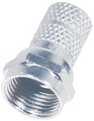 Somogyi Elektronic Home FF1/PRO F csatlakozódugó, fém, erősített, RG 6 kábelre tekerhető, egyenes kivitel (FF 1/PRO)