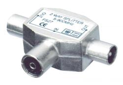 Somogyi Elektronic Home FS 27 koax elosztó, 1 aljzat, 2 dugó, T" alak (FS 27)
