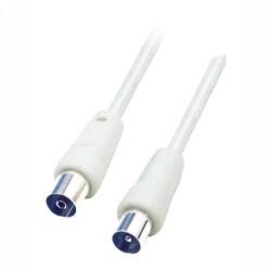 Somogyi Elektronic Home RF 3 koax kábel, dugó-aljzat, dupla árnyékolás, 2, 5m, fehér (RF 3)