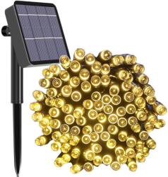 S.M.Power 200 db LED, meleg fehér fény, állítható fényeffektek, 500LM, 20 m hosszú - EXOD HQ-Y200 - Napelemes fényfüzér