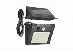 LED Lámpatest Napelemes Mozgásérzékelős 2.5 m Kábellel 3 W Hideg Fehér Kültéri Fekete Ip65