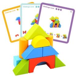 Tooky Toy Tooky Toy: Várépítő Logikai Játék Fából - 1 Éves kortól