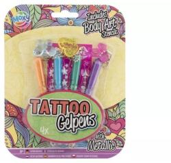 Regio Toys Metál színű tetováló toll sablonnal - 4 db-os (14595) - jatekbolt