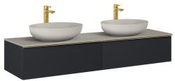 AREZZO design Monterey 160 alsószekrény két fiókkal, matt fekete AR-169464 (AR-169464)