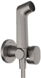 Hansgrohe falba süllyesztett melegvizes bidé kézizuhany szett EcoSmart, szálcsiszolt fekete króm 29232340 (29232340)