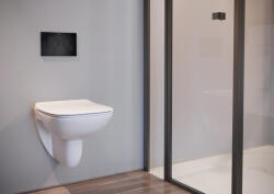 Roca Debba Square Fali kerámia WC csésze Rimless, lágyan záródó ülőkével, fehér A34H993000 (A34H993000)