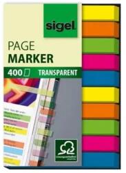 Sigel Jelölőcímke, műanyag, 10x40 lap, 6x50 mm, SIGEL "Micro", vegyes szín (57530) - irodaitermekek