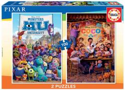 Educa 18635 - Szörny Egyetem és Coco - 2 x 100 db-os puzzle (18635)