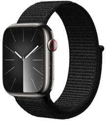 Crong Nylon Reflex - Sportszíj Apple Watchhoz 38/40/41/42 mm fekete (CRG-40RFB-BLK)