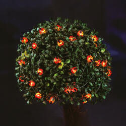 Garden of Eden Szolár LED fényfüzér - katicabogár - 2, 4 m - 25 LED - melegfehér