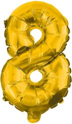 Procos Számos fólia lufi arany színben - 8-as szám 86cm (91192P)