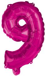 Procos Számos fólia lufi pink színben - 9-es szám 96cm (92495)