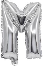 Procos Betű formájú fólia lufi ezüst színben - M betű 32cm (91262)